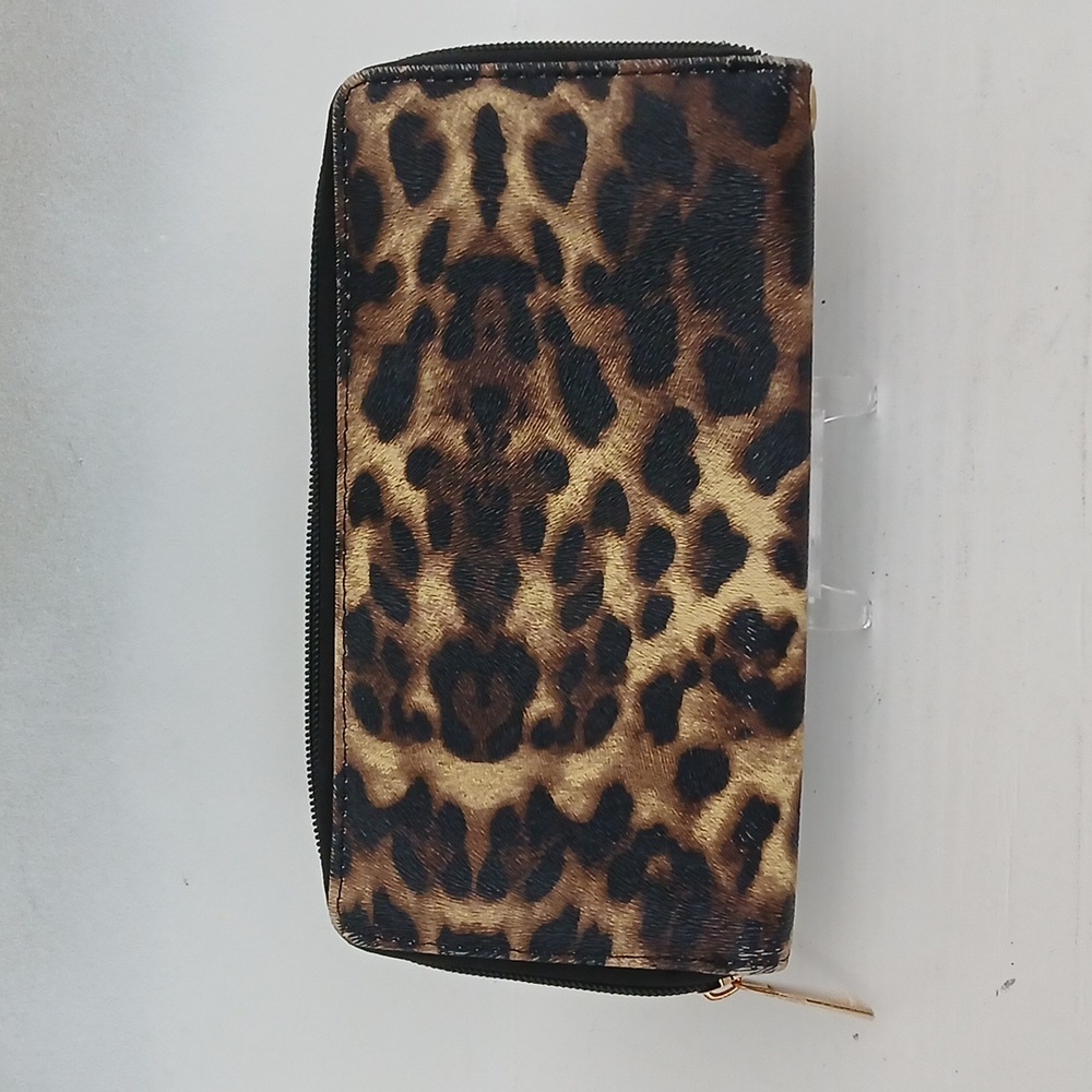 Leopard Print Zip-Around Wallet - image 2